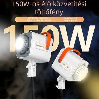 COB LED stúdió világítás szett, 150W, állítható színhőmérséklet 2500K–9900K, beltéri háttérvilágítás