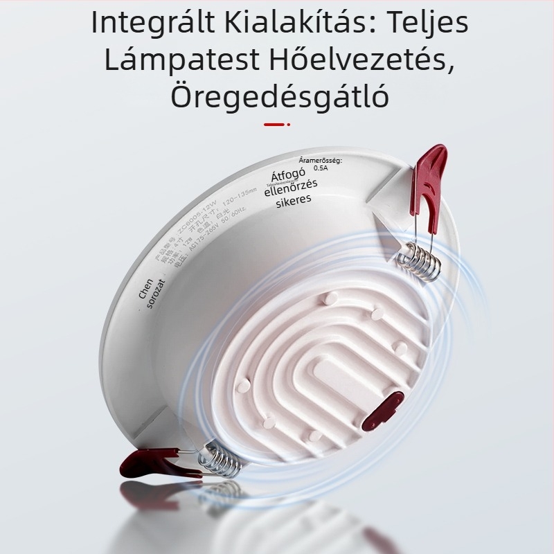 Ultra vékony LED-beépített downlight, 75 mm-es kivágás, 6 colos méret, nappali mennyezeti világítás, kereskedelmi világítás