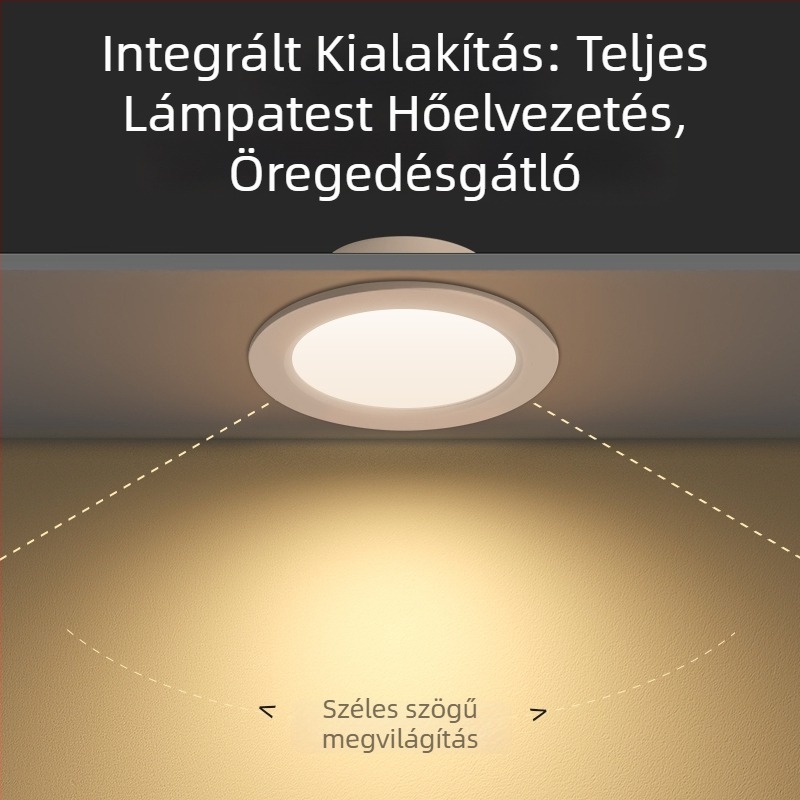 Ultra vékony LED-beépített downlight, 75 mm-es kivágás, 6 colos méret, nappali mennyezeti világítás, kereskedelmi világítás