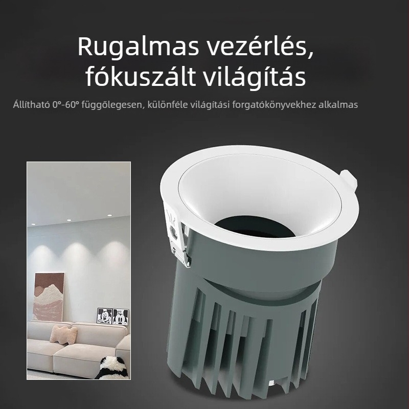 Keskeny élű beépített LED spot lámpa, nagy hőelvezetés, mennyezeti mosó világítás szállodai projektekhez és lakossági használatra