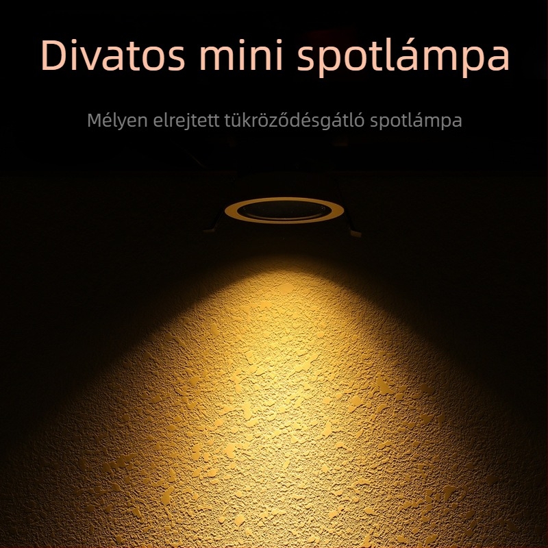 Beépített LED falmosó fények, anti‑glare spotok, állítható COB bulls-eye lámpa éttermek és szállodák számára