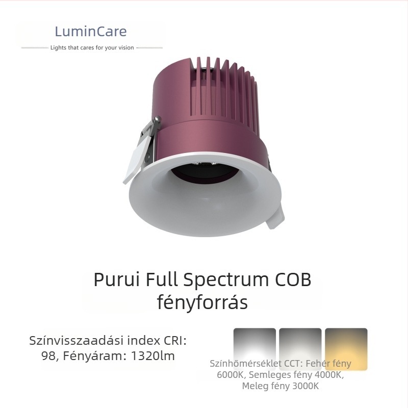 Beépített falra szerelt spotlámpa ultra-szűk kerettel, 75 mm, anti-glare mély pohárral