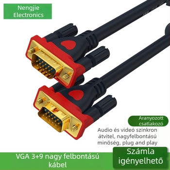 VGA-kábel 3+9 TV-hez és PC-monitorhoz, HD adatkábél, 1,5 m