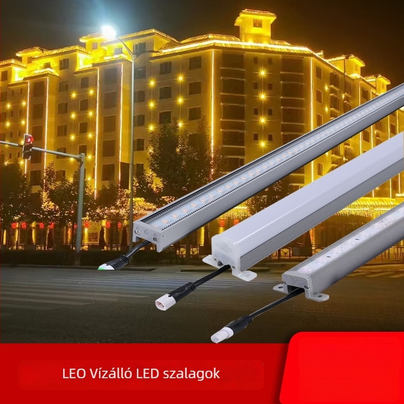 Kültéri LED vonalfény, vízálló marquee lámpa kerítéscsökhöz, neon reklámfelirat