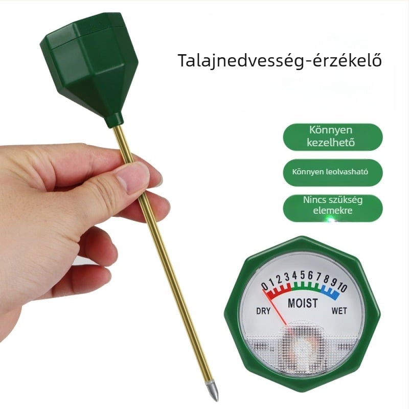Talajnedvesség-szenzor és tápanyag-tesztelő a műtrágyák monitorozásával, nedvességmérő