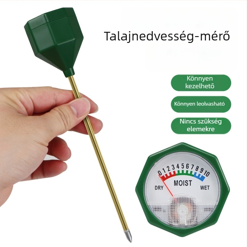 Talajnedvesség-szenzor és tápanyag-tesztelő a műtrágyák monitorozásával, nedvességmérő