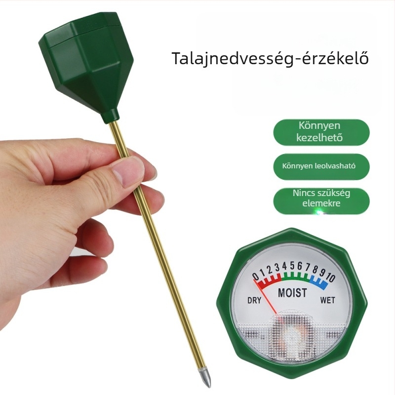 Talajnedvesség-szenzor és tápanyag-tesztelő a műtrágyák monitorozásával, nedvességmérő