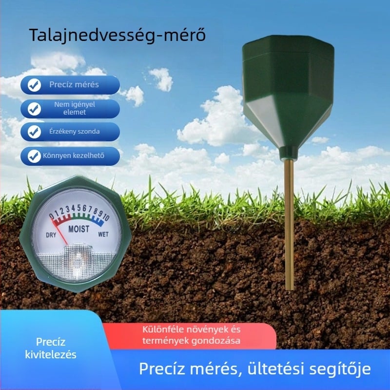 Talajnedvesség-szenzor, tápanyag-tesztelő és műtrágya nyomkövető