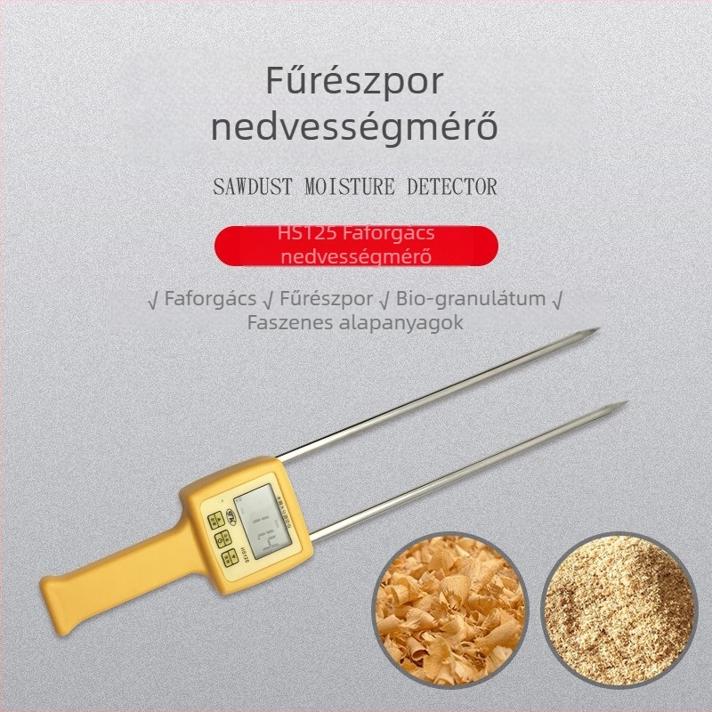 HS125 kézi nedvességmérő fűrészporhoz, faforgácshoz és fareszelékhez