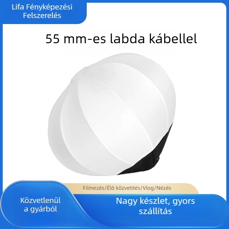 55 cm-es lágy fénygömb kábelrel fotózáshoz és élő közvetítéshez, lágy fénydoboz és stúdióvilágítás
