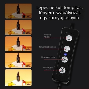 Ruiteng 40 cm-es mini ötoldalú LED világító doboz ékszerek és still life fotózáshoz, összecsukható hordozható stúdió