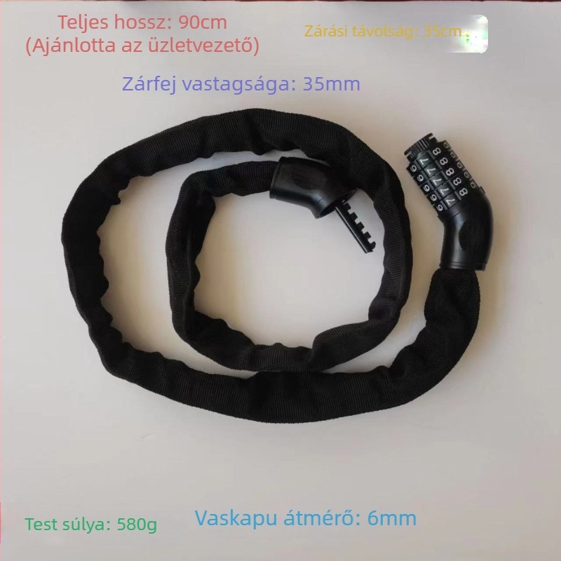 Kerékpár kombinációs lánczár – modern, minimalist, hordozható, hegyi kerékpárhoz és elektromos kerékpárhoz