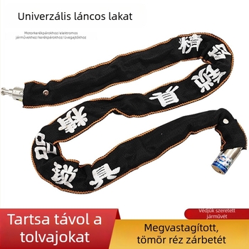 Üvegajtó sávzár, hosszú lopás elleni zár kulccsal, kerékpár lánc-zár