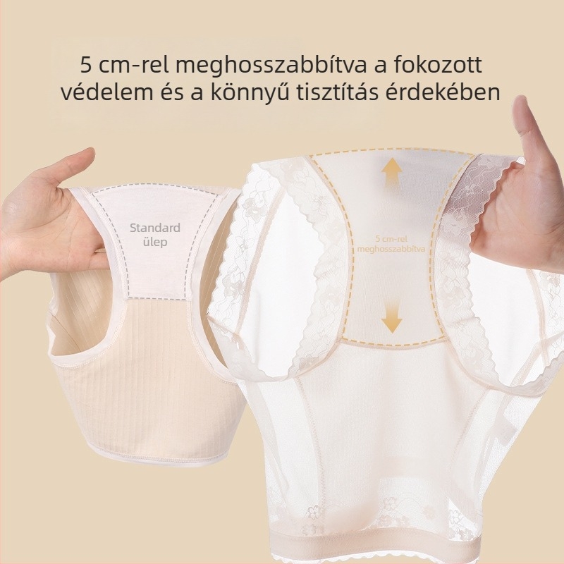 Magas derekú formázó női alsónemű, plusz méretű, hálós anyagból, Mulberry-selyem a szeméremrésznél, félig átlátszó csipkével