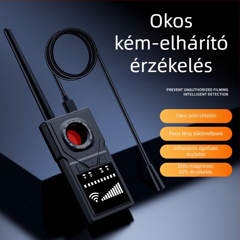 F18 Vezeték nélküli jel detektor GPS anti-pozicionálással, szkennelés a hotelkamerák felderítésére és a lehallgatás megelőzésére