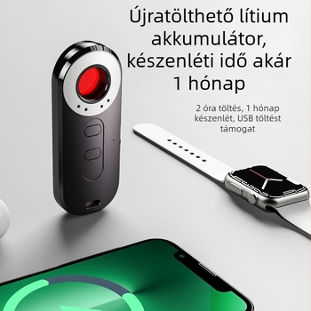 Vezeték nélküli kameradetektor infravörös érzékeléssel, hordozható skener a rejtett kamerák felderítésére