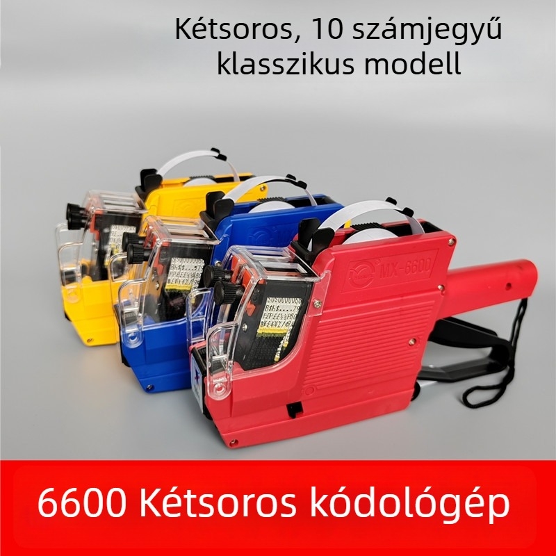 66000 Kétsoros árcímke készülék, két soros árazás és gyártási dátum nyomtatás