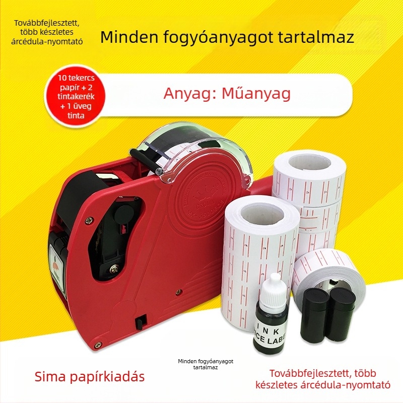 Dodley MOX 5500 Nyolc számjegyű egysoros árjelző pisztoly, műanyag
