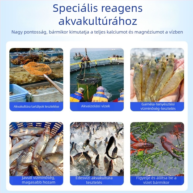 GH keménységteszt-reagensz kalcium- és magnéniumionokra, oldott oxigén, vízminőség-analizáló akvakultúrához