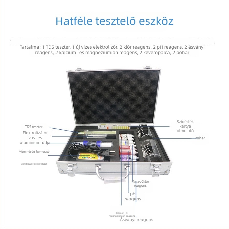 Többparaméteres hordozható vízminőség-ellenőrző készlet alumíniumötvözet tokban – ipari vízminőség-monitorozó készlet