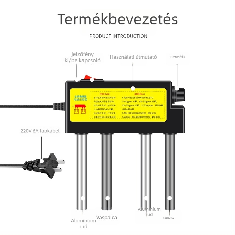Elektrolyzáló és vízminőségi analizátor, vízminőségi detektor, TDS-tesztelő tiszta vízhez