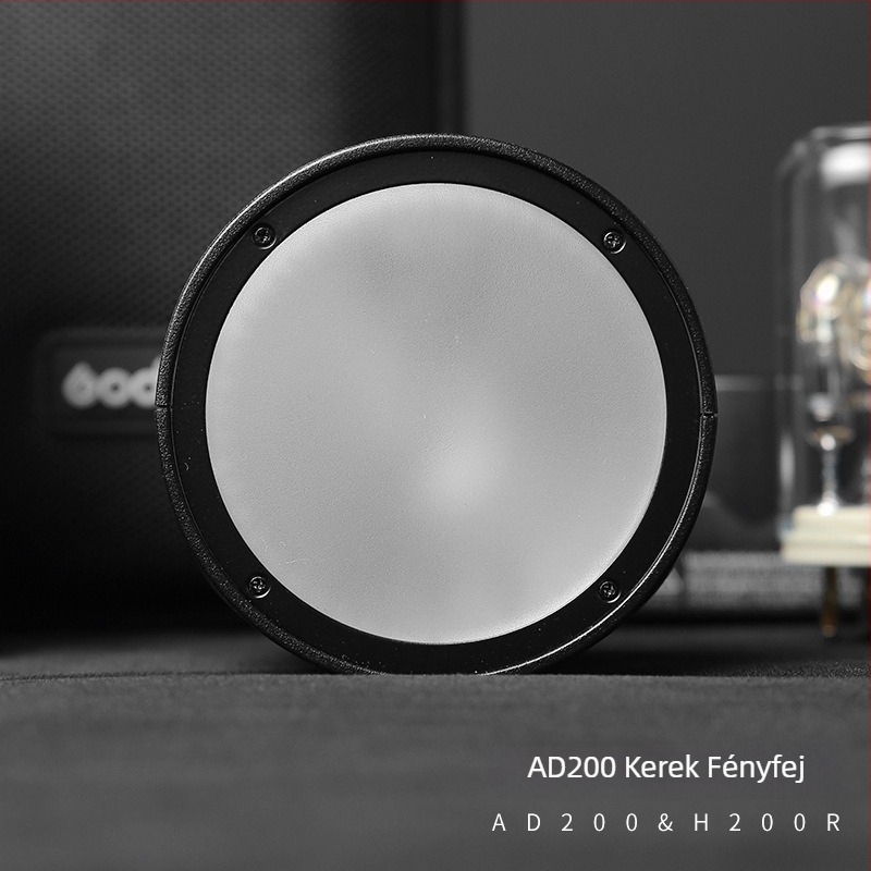 Shenniu AD200 H200R — kerek lámpafej fényképezéshez, vakufej kamera/DSLR-hez, hordozható kültéri világítás kiegészítő