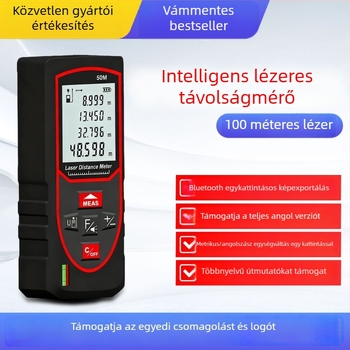 R sorozat lézer távolságmérő Bluetooth és infravörös méréssel, kézi precíz mérőeszköz