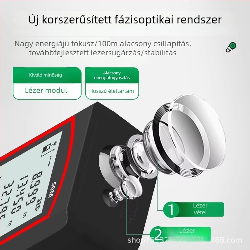 R sorozat lézer távolságmérő Bluetooth és infravörös méréssel, kézi precíz mérőeszköz