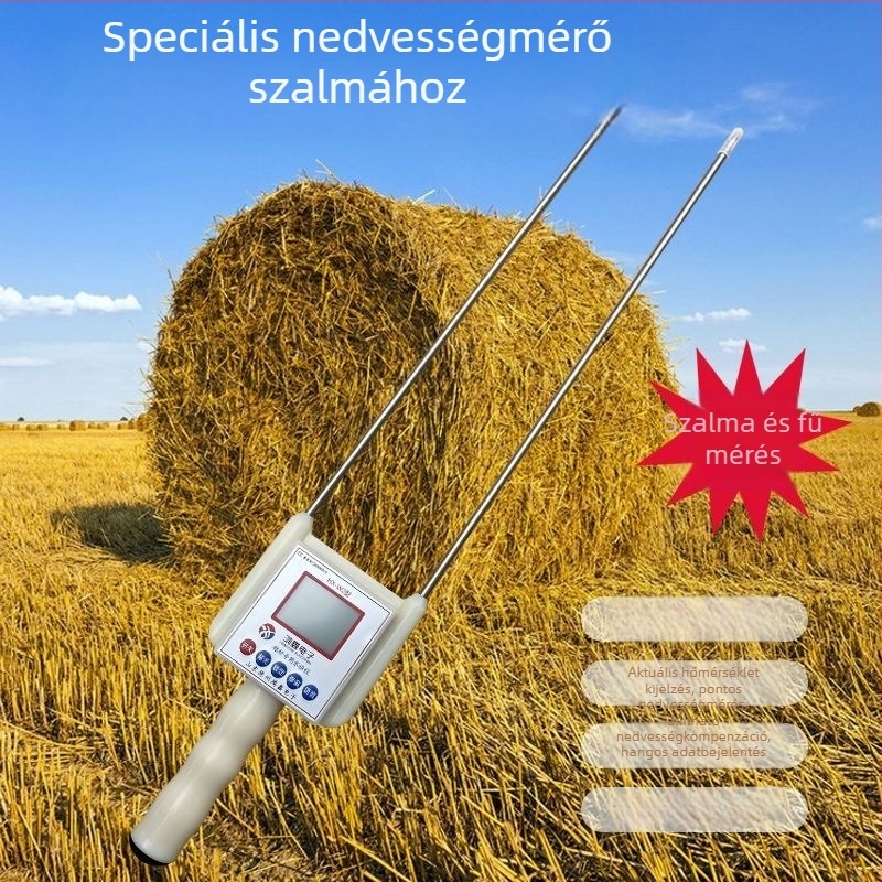 Szárazságmérő szalma, kukoricacsutka, fűrészpor és takarmány nedvesség mérő; talajnedvesség-mérő