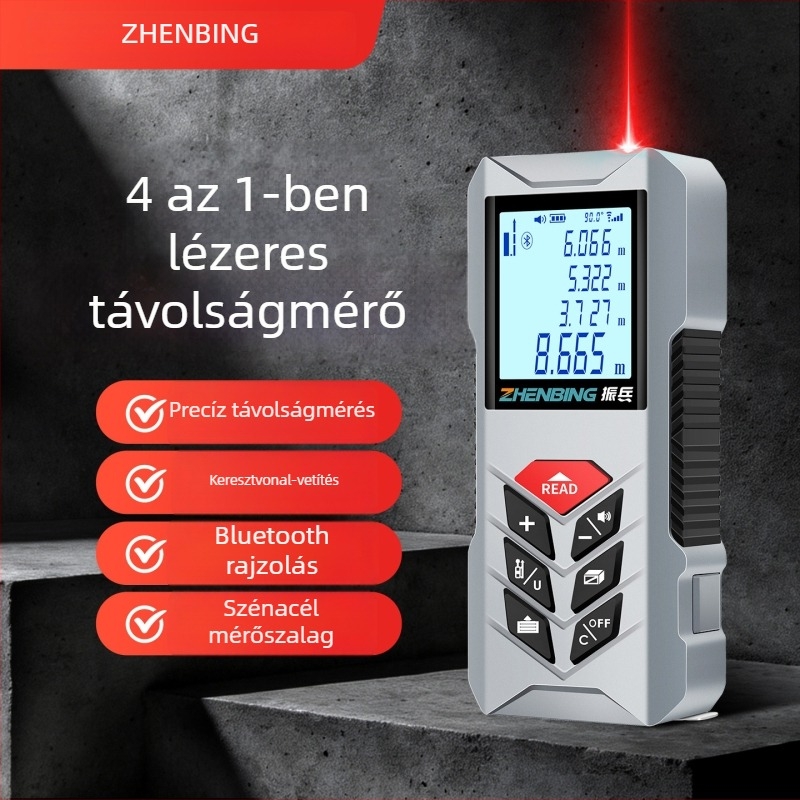 Zhenbing N1 lézeres távolságmérő – kézi, nagy pontosságú mérőeszköz építéshez és felméréshez