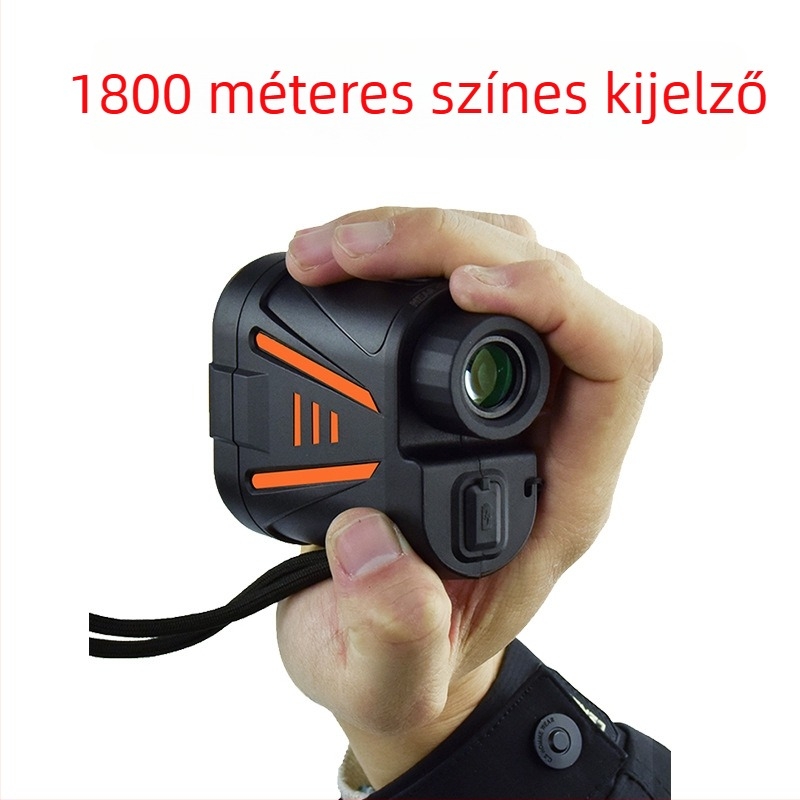 Kompakt golf lézeres távolságmérő optikai teleszkóppal, magasság- és szögméréshez, kültéri vadászathoz