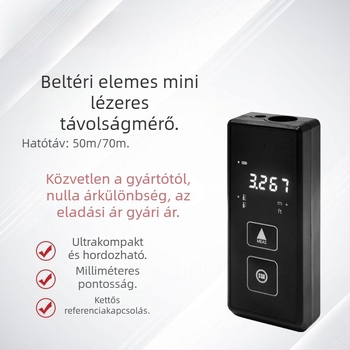Beltéri lézeres távolságmérő, nagy pontosságú infravörös távolságmérés, elektronikus vonalzó