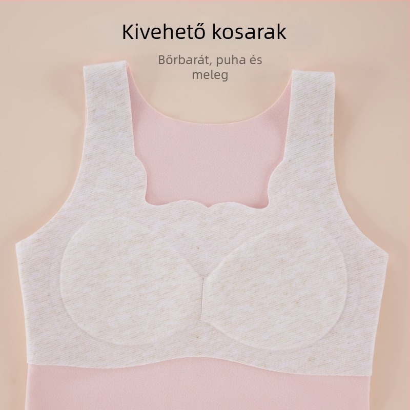 Őszi–téli nylonból készült lányoknak meleg mellény kapucnival, alapszintű alsó réteg hasi védelemmel