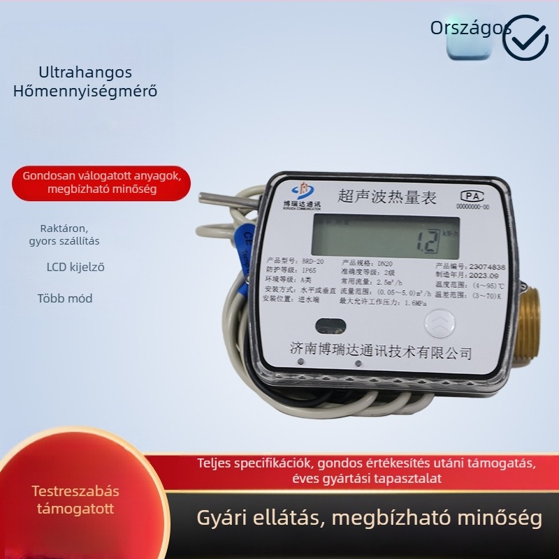 Ultrahangos hőenergia-mérő forró és hideg energia, fűtési áramlásmérés és vezeték nélküli adatátvitel