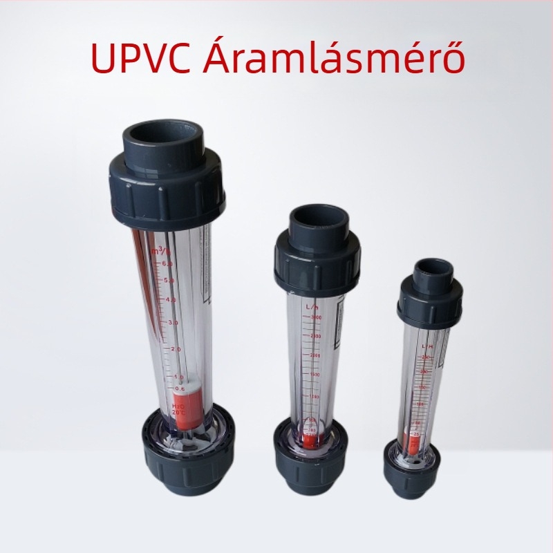 Műanyag úszóáramlás-mérő UPVC csövekhez, LZS rotaméter vízkezeléshez