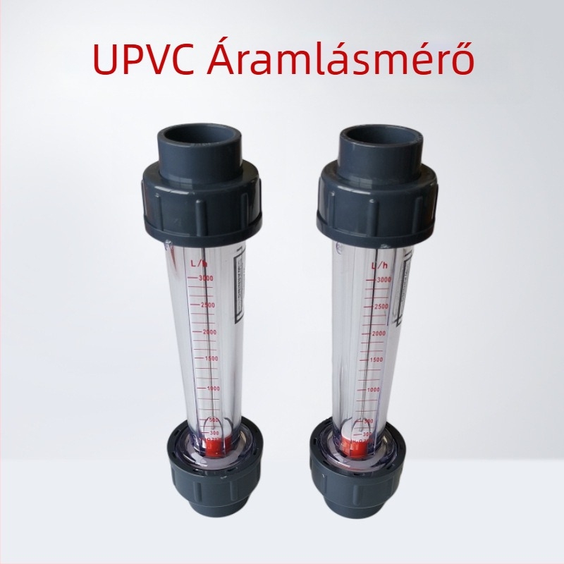 Műanyag úszóáramlás-mérő UPVC csövekhez, LZS rotaméter vízkezeléshez