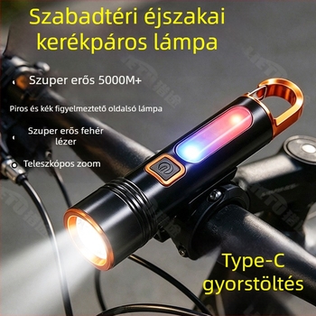 Nagyfényű zseblámpa, ultra fényes, hosszú hatótávolságú, újratölthető, nagy teljesítményű, hosszú üzemidejű – többfunkciós világítás kempingezéshez és kerékpározáshoz
