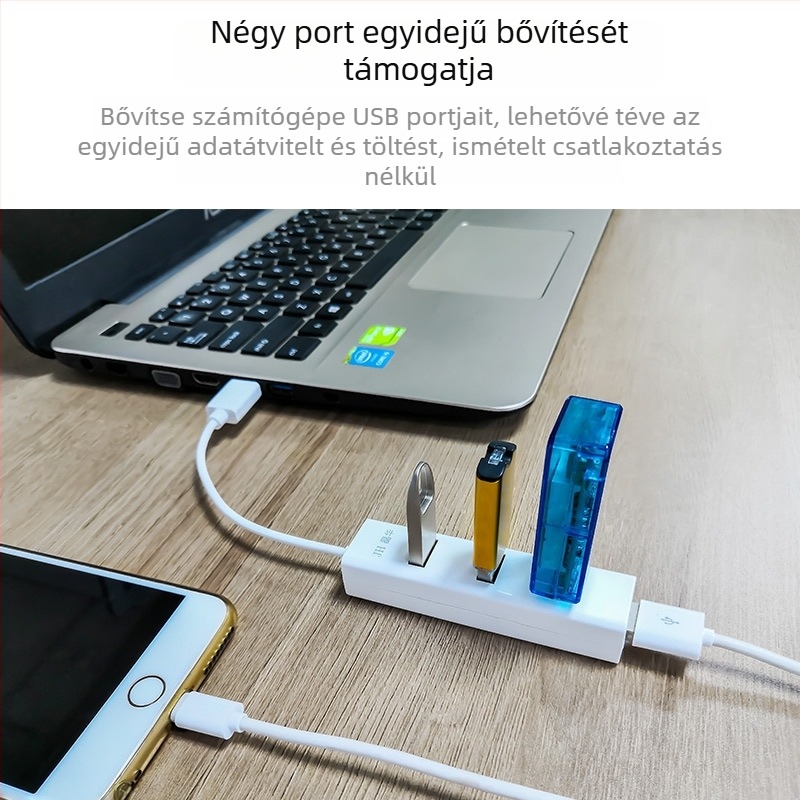 USB 2.0 hub 4 porttal, USB több interféssel bővítő, 1-4 elosztó