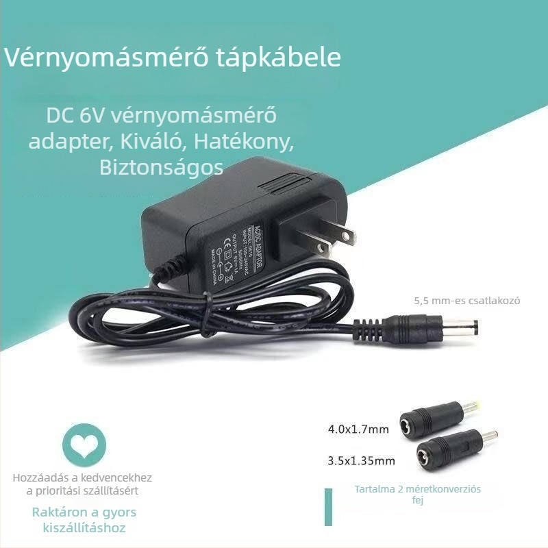 6V-os tápegység elektronikus vérnyomásmérőhöz