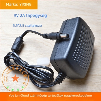 YIXING 9V2A tápegység Turtle 5,5×2,5 mm interfész