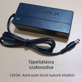 12V 5A tápegység monitorhoz, LED-szalaghoz és motorhoz