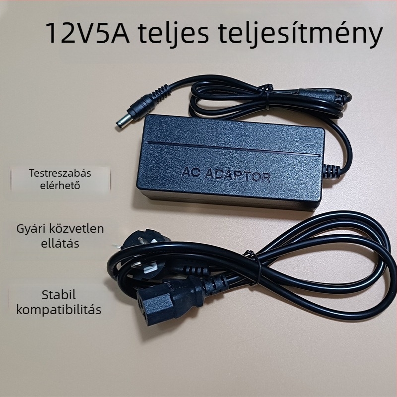 12V 5A tápegység monitorhoz, LED-szalaghoz és motorhoz