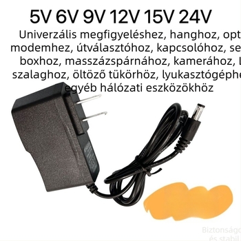 DC tápegység több kimenettel 5V/6V/9V/12V/15V/24V a routerek, modemek, munkaidő-nyilvántartó eszközök, hangszórók, digitális billentyűzetek és megfigyelő rendszerek számára