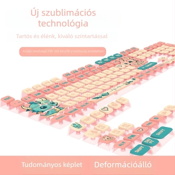 Pink Dragon SA profil billentyűsapkák, átlátszó négy oldalról, PBT szublimáció, testreszabható, ötoldalas gravírozás, 125 billentyűs készlet