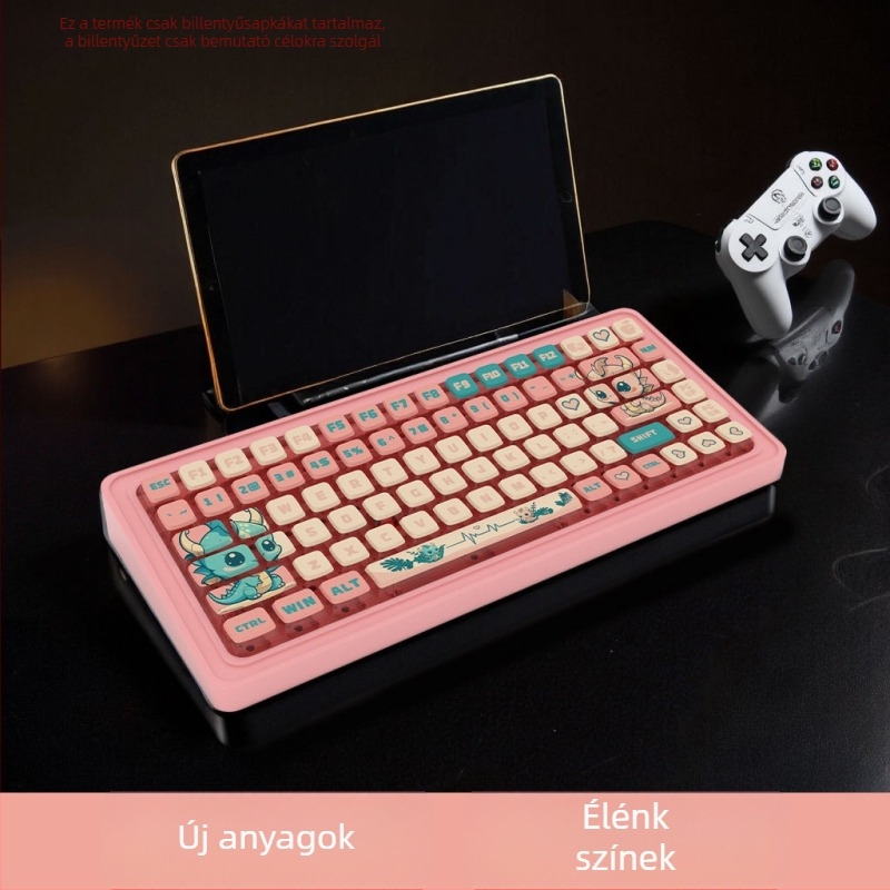 Pink Dragon SA profil billentyűsapkák, átlátszó négy oldalról, PBT szublimáció, testreszabható, ötoldalas gravírozás, 125 billentyűs készlet