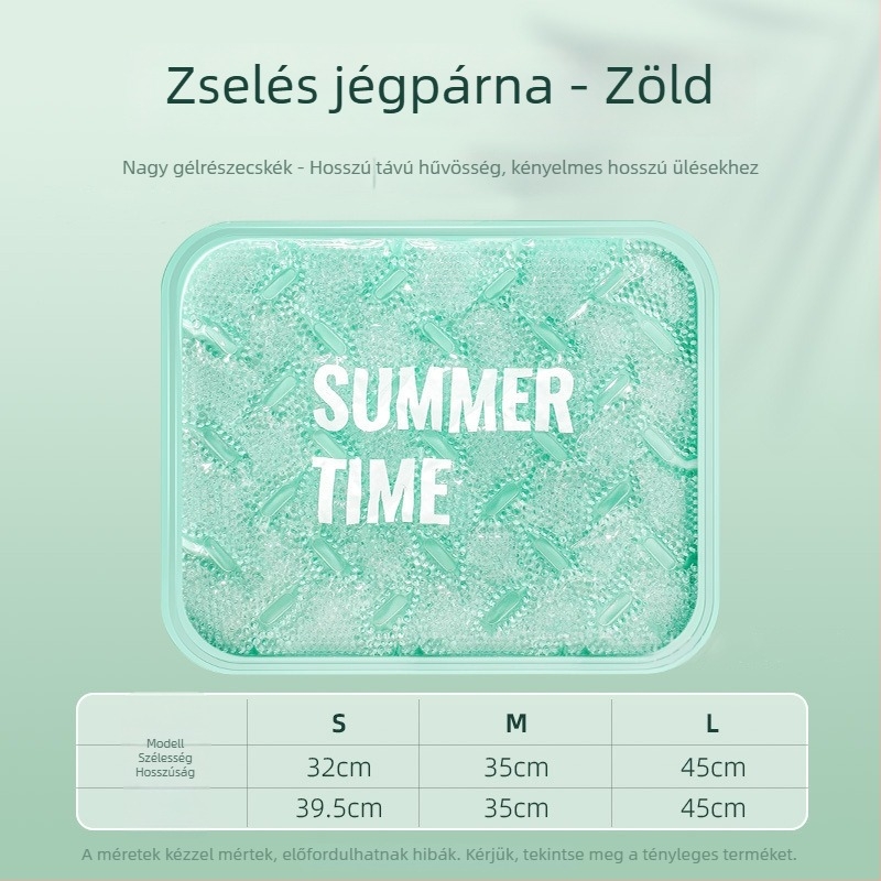 Autóüléshez nyári gél hűtő párna, egyrészes szellőző ülőpárna Ice Silk borítással és ventilátoros hűtőpárnahuzat.