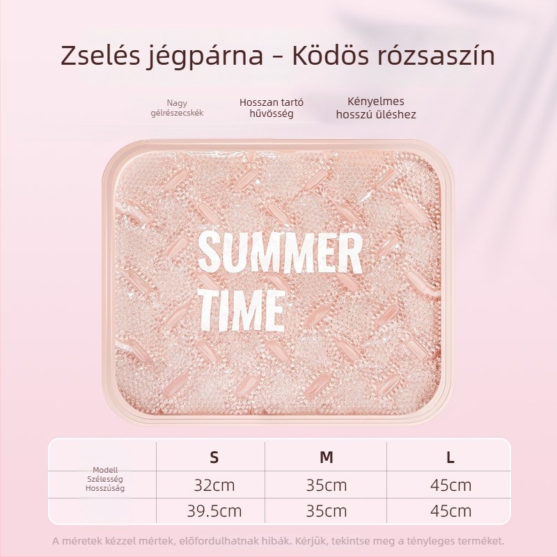 Autóüléshez nyári gél hűtő párna, egyrészes szellőző ülőpárna Ice Silk borítással és ventilátoros hűtőpárnahuzat.