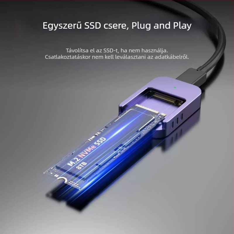 Jeyi/Jiayi M.2 NVMe/SATA SSD külső tok USB-C-vel