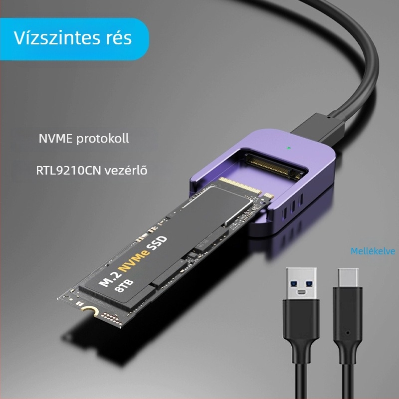 Jeyi/Jiayi M.2 NVMe/SATA SSD külső tok USB-C-vel