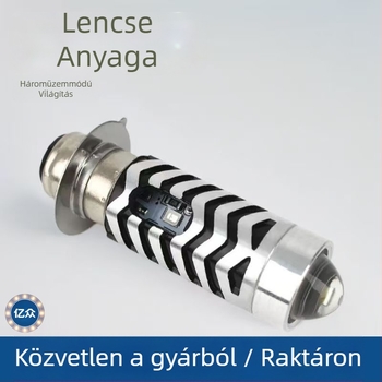 Devil Eye LED beépített motorkerékpár fényszóró, H4 izzó, hosszú hatótávolság, 1100–1200 lm, 9–85 V, IP67, alumínium
